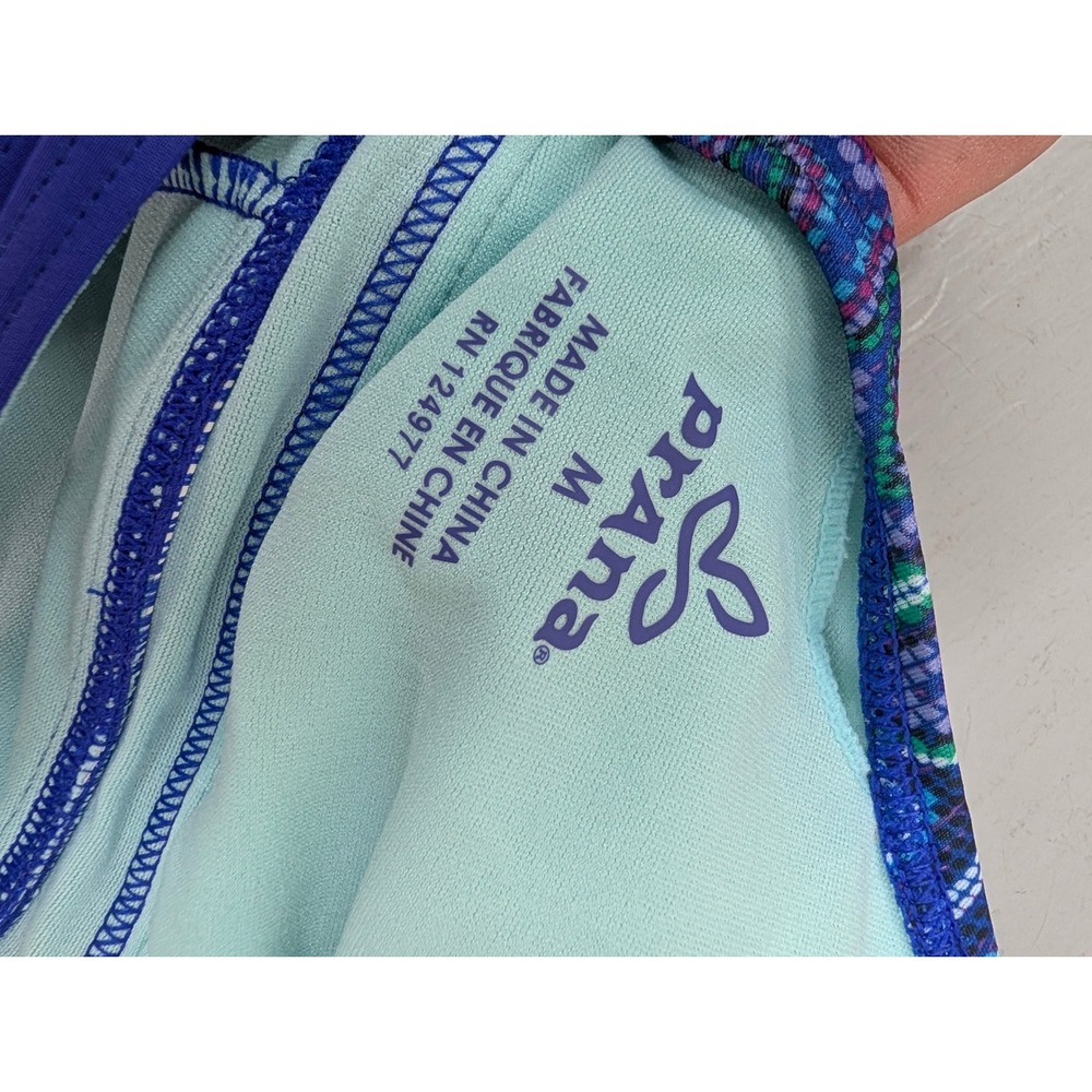 Prana Geometric Zigzag Halter One Piece Swimsuit Size M Purple Beach Summer - Picture 3 of 9